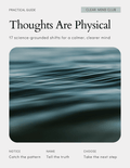 Cover of Thoughts Are Physical, a 26-page guide from Clear Mind Club